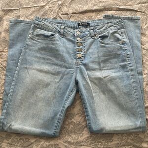 Light wash straight leg jeans